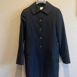 TSE Grey Wool Long Suit Jacket